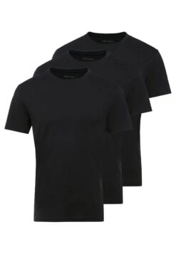 Pier One 3 Pack - Basic T-Shirt - Black -Best Clothing Store 005c814e690b4d8d8ed1c6e6ed983c29