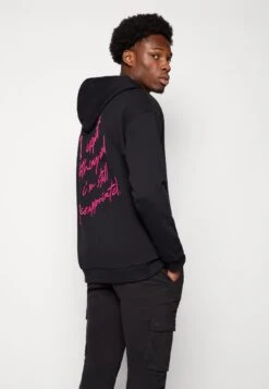 YOURTURN Embroidered Text Hoodie Unisex - Hoodie - Black -Best Clothing Store 1b00bdfa4f184078b8b4af421ae91c6b