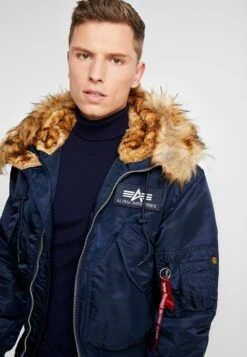 Alpha Industries Hooded Custom - Winter Jacket - Rep Blue -Best Clothing Store 1b5fe7065b3e4f4b87a76d3006fc80aa