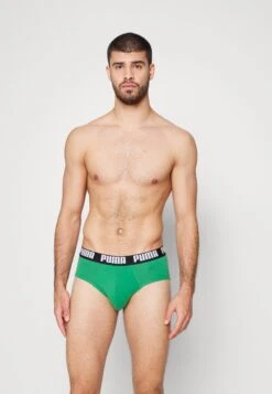 Puma Basic Brief 2 Pack - Briefs - Black/Green -Best Clothing Store 1cc097b41ac44d8f840befd2fa7a5ef2