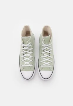Converse Chuck Taylor All Star Lift Platform Seasonal Color - High-Top Trainers - Summit Sage/White/Black -Best Clothing Store 21f9cb7e81434522bf670d1a85ae2398