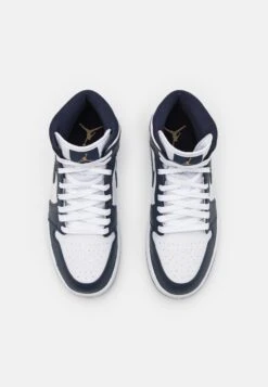 Air Jordan 1 Mid - High-Top Trainers - White/Metallic Gol/Obsidian -Best Clothing Store 2f9eef4cde434754b1bde11dc39e0f2f