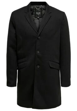 Only & Sons Onsjulian King Coat - Classic Coat - Black -Best Clothing Store 30509c760db4415893d1afab75fbaf84