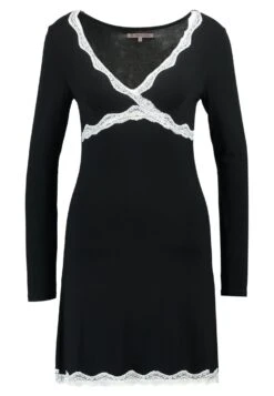 Anna Field Heidi Long Sleeves Viscose Nightdress - Nightie - Black -Best Clothing Store 32fa00dfae104f94a6dcda686bd2fdf8