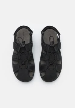 Pier One Leather - Walking Sandals - Black -Best Clothing Store 348ad4d4a3a548d0b683ff94cec7b0e3