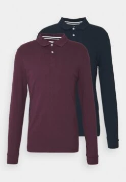 Pier One 2 Pack - Polo Shirt - Bordeaux/Dark Blue