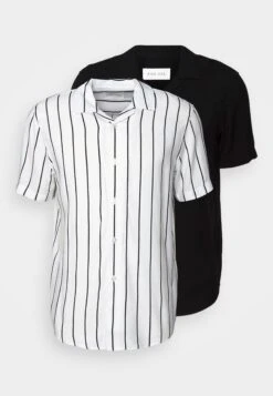 Pier One 2 Pack - Shirt - Black/White -Best Clothing Store 3fe10c51a5864c25954f7afee7966589