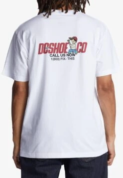Best Clothing Store 59 DC SHOES Fixer Upper - Print T-Shirt - White