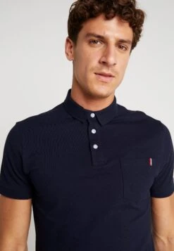 Pier One Tricolore Trim- Polo Shirt - Dark Blue -Best Clothing Store 47c7f0ab95604072a45d1fa23cdb87d5