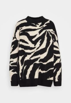 Monki Jumper - Black Dark/Beige -Best Clothing Store 4f61569f2e80459fae7df9a0a5bdd90b