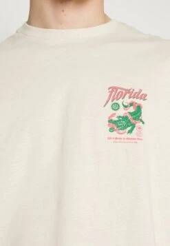 YOURTURN Crocodile Florida Graphic Tee Unisex- Print T-Shirt - Beige -Best Clothing Store 510d732c54fd483d80197dc7ac092e9c