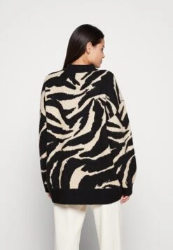 Monki Jumper - Black Dark/Beige -Best Clothing Store 6542c9f80dac49e9926508c5e09c12ed