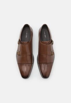 Pier One Leather - Smart Slip-Ons - Brown -Best Clothing Store 7355b4d3f8fb4341903b9f3ad401e287