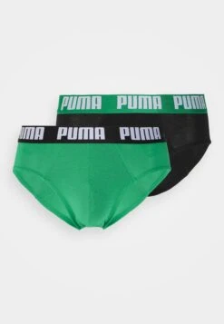 Puma Basic Brief 2 Pack - Briefs - Black/Green -Best Clothing Store 76bbc6b1d31d4e6bbf90f51962bfe4ca