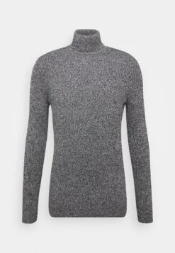 Pier One Muscle Fit Turtle - Jumper - Mottled Grey -Best Clothing Store 788d9d9a00b14ae9bdb868be9d8f970c