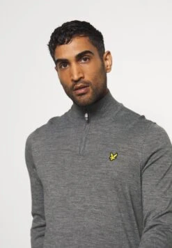 Lyle & Scott Golf Core Zip Mix - Jumper - Mid Grey Marl -Best Clothing Store 7b37c596bac444d4a737649ab5ea04d8