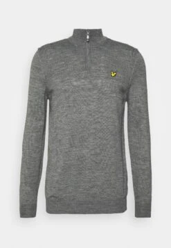 Lyle & Scott Golf Core Zip Mix - Jumper - Mid Grey Marl -Best Clothing Store 7b3c62f5eb604d00b154f56fbe5f7cc0