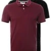 Pier One 2 Pack - Polo Shirt - Bordeaux/Black