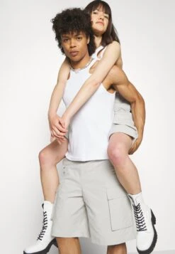 YOURTURN Unisex - Shorts - Light Grey -Best Clothing Store 85d9b741d2b249b68f2e49464d4e5111