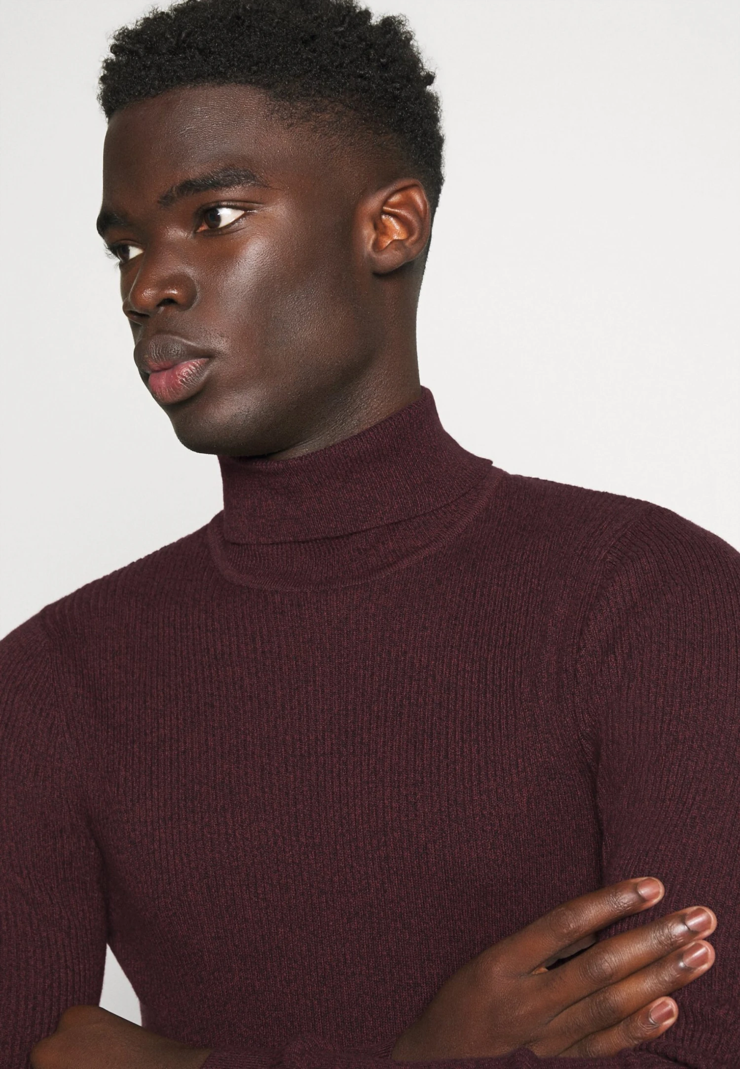 Pier One Muscle Fit Turtle - Jumper - Mottled Bordeaux 4 Pier One Muscle Fit Turtle - Jumper - Mottled Bordeaux - Image 4