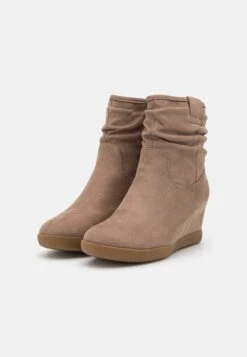 Anna Field Winter Boot - Wedge Ankle Boots - Taupe -Best Clothing Store 8edaf7386eb446aeb0654ef16e40d6b5