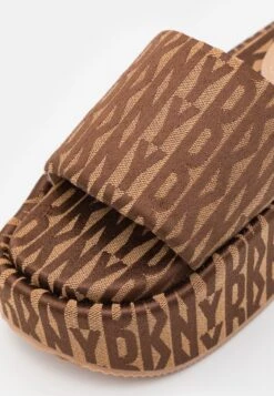 DKNY Vyra Platform Slide - Heeled Mules - Saddle/New Nude -Best Clothing Store 8f625af3f2444b59ba2f975af8c296bd