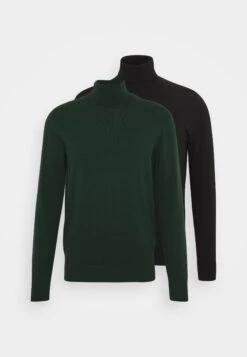 Pier One 2 Pack - Basic Turtleneck - Jumper - Black/Dark Green -Best Clothing Store 903218958e2e432c9ae54008d290ccf6