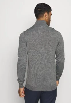 Lyle & Scott Golf Core Zip Mix - Jumper - Mid Grey Marl -Best Clothing Store 916fd9c0334b447e8fa9cab27db76e5b