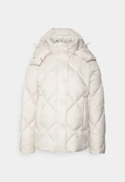 Marc O'Polo Diamond Quilting Detachable Hood Welt Poc - Down Jacket - Chalky Stone -Best Clothing Store 947cff8d4ca0470e93d8e6d7dd26d02e