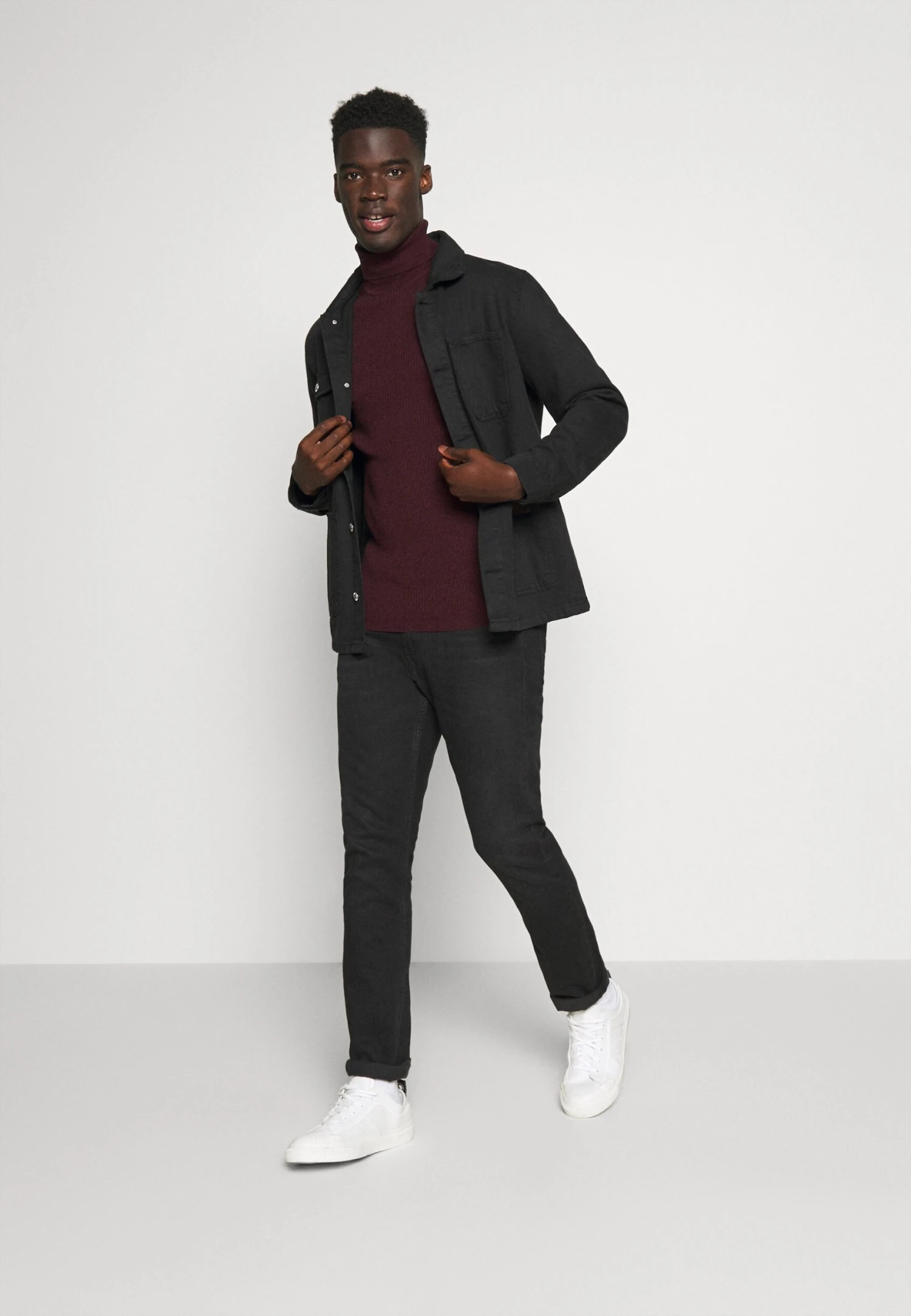 Pier One Muscle Fit Turtle - Jumper - Mottled Bordeaux 2 Pier One Muscle Fit Turtle - Jumper - Mottled Bordeaux - Image 2