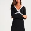 Anna Field Heidi Long Sleeves Viscose Nightdress - Nightie - Black