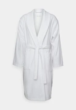 Pier One Shawl Towel Bathrobe - Dressing Gown - White -Best Clothing Store ae61951bd55140ac9d167b819a7964f5