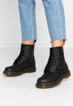 Dr. Martens 1460 Vonda Mono - Lace-Up Ankle Boots - Black -Best Clothing Store ae726cd898e34fc5bcf96469c4cead83
