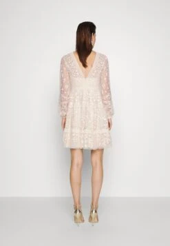 Needle & Thread Celestia Ribbon Mini Dress - Cocktail Dress / Party Dress - Champagne -Best Clothing Store aee1182783ee427a8869eec9d2e41547