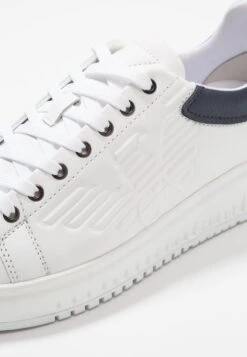 Emporio Armani Trainers - Optical White/Navy -Best Clothing Store af82fca09dd649f9a600a2eb73bff4db