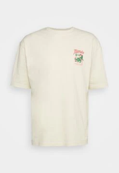 YOURTURN Crocodile Florida Graphic Tee Unisex- Print T-Shirt - Beige -Best Clothing Store b198d671e565489ea5d4e3807bddb05c