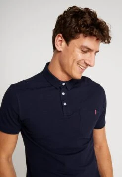 Pier One Tricolore Trim- Polo Shirt - Dark Blue -Best Clothing Store bad28d0c72194b1da8f2c256060f8c3d