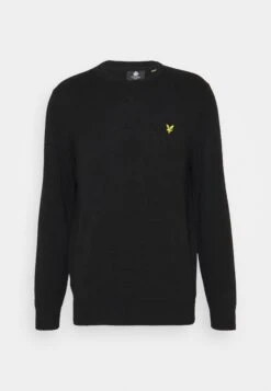 Lyle & Scott Crew Neck Jumper - Jumper - Jet Black -Best Clothing Store c8788428b3d348829bec8a541bf3d578