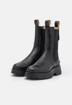 AllSaints Amber Boot - Platform Ankle Boots - Black -Best Clothing Store cf8ec7bc3ef1424dadc23495af833ae0