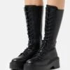 ONLY Shoes Onlbossi High Shaft Lace Up Boot - Lace-Up Boots - Black