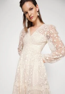 Needle & Thread Celestia Ribbon Mini Dress - Cocktail Dress / Party Dress - Champagne -Best Clothing Store db77edac6cdc4c34a4a970bee33460b9