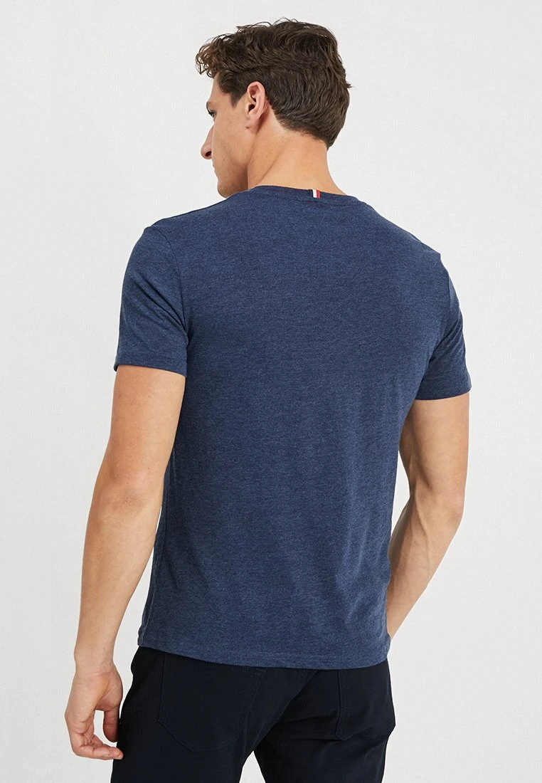 Pier One Basic T-Shirt - Mottled Dark Blue 3 Pier One Basic T-Shirt - Mottled Dark Blue - Image 3