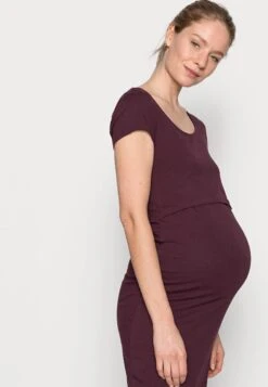 2Er Pack Nursing Function Dress - Shift Dress - Black/Bordeaux -Best Clothing Store dd661bd7f5ea4cd6a24695522ea41bda