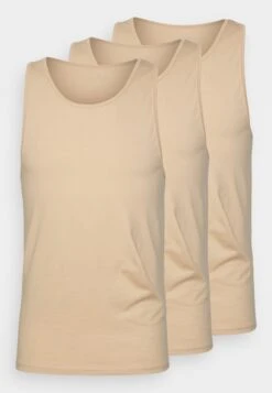 Pier One 3Pck Skin Tone Rib Vest- Undershirt - Beige -Best Clothing Store dfaf9b2518a6467c8e0060f8bd177530