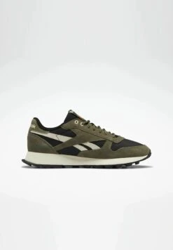 Reebok Classic Classic Leather Unisex - Trainers - Core Black Army Green Stucco -Best Clothing Store e6dc1882e3eb44809aa0738fdad82898
